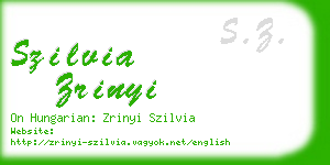 szilvia zrinyi business card